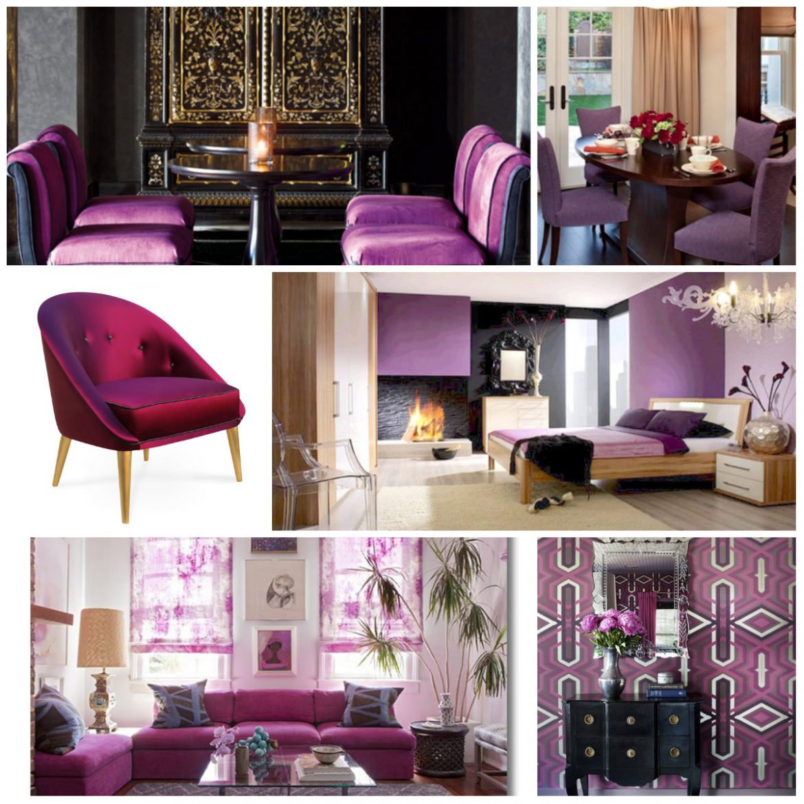 "Mood Board Radiant Orchid"